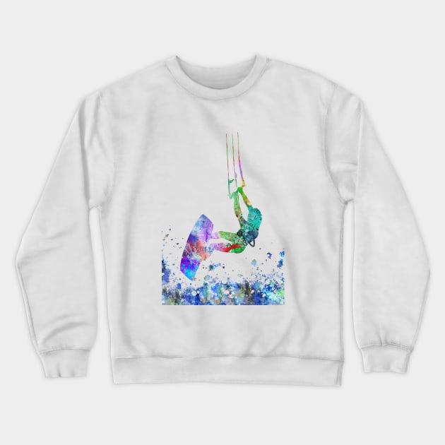 Kitesurfing Crewneck Sweatshirt by RosaliArt